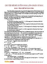 Chuyên đề bồi dưỡng học sinh giỏi khối lớp 6 phần số học